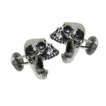 Laughing Skulls Pewter Cufflinks